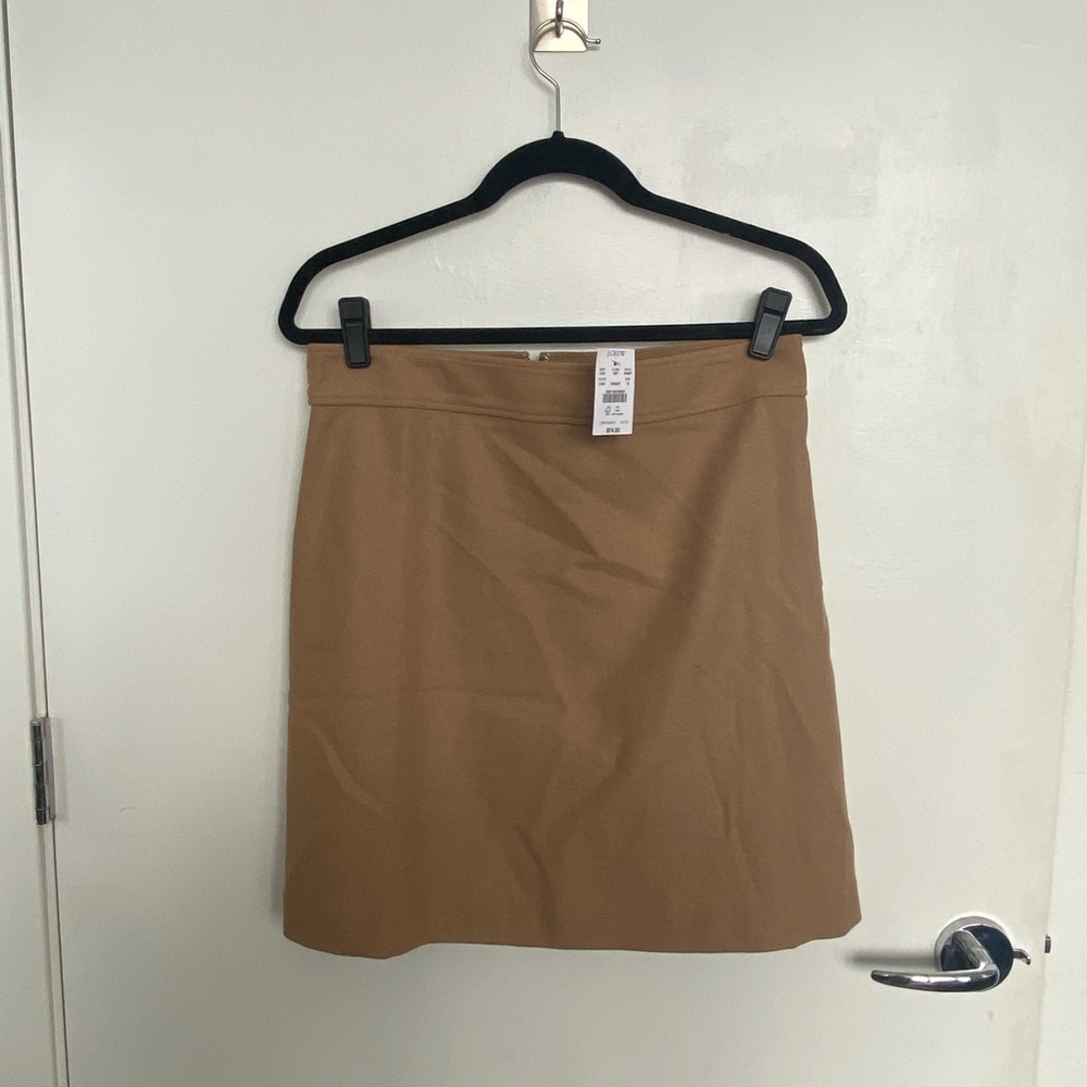 JCrew Factory Tan Wool Miniskirt